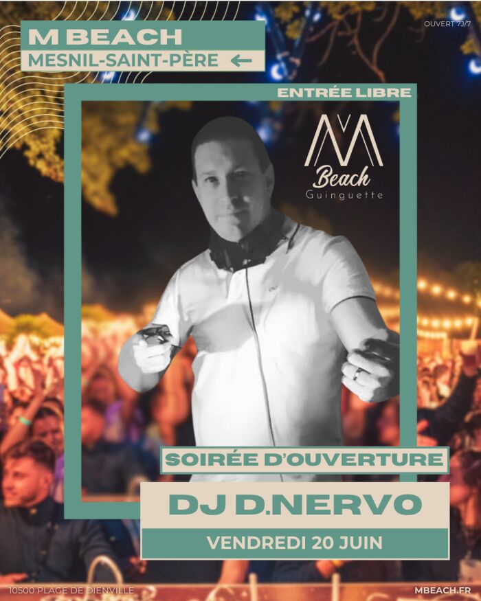 Affiche soirée d'ouverture m beach M Beach