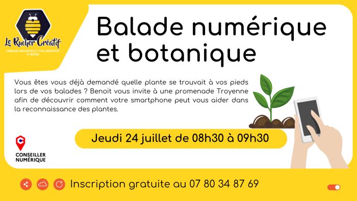 visuel balade botanique Le Rucher Créatif