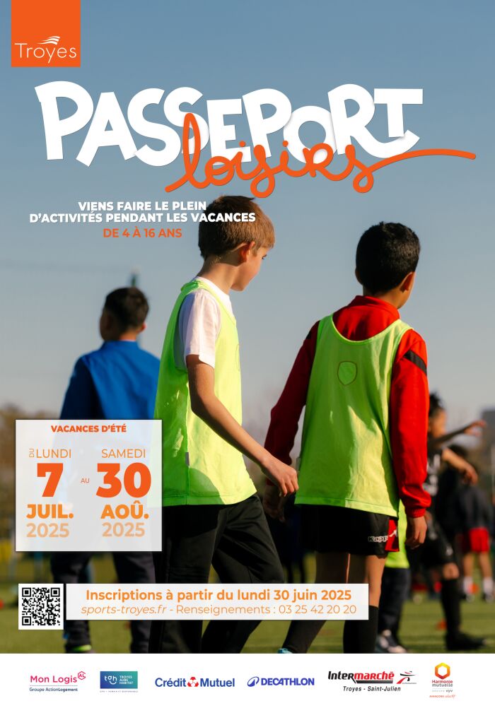 Affiche passeport loisirs © Ville de Troyes