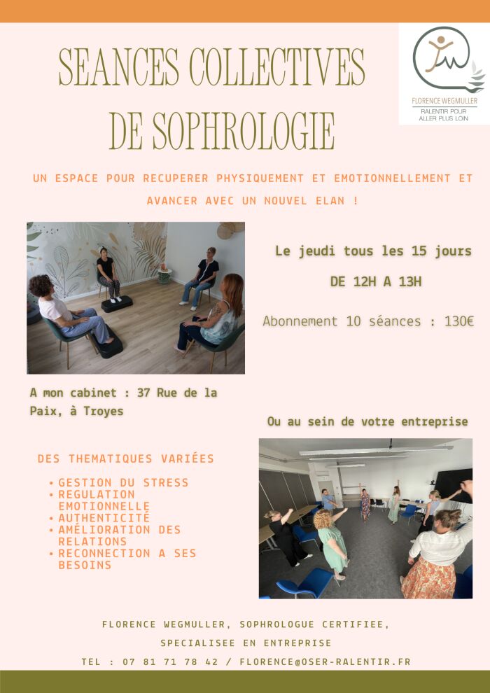 Affiche Officielle Florence Wegmuller Sophrologue - Osez Ralentir