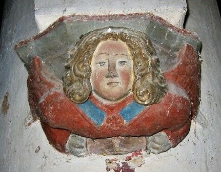 Conférence - L'église de Puellemontier (Haute-Marne) : un exemple de la sculpture régionale monumentale du début du XVIè siècle_Troyes Culot décoré d'un ange, église de puellemontier