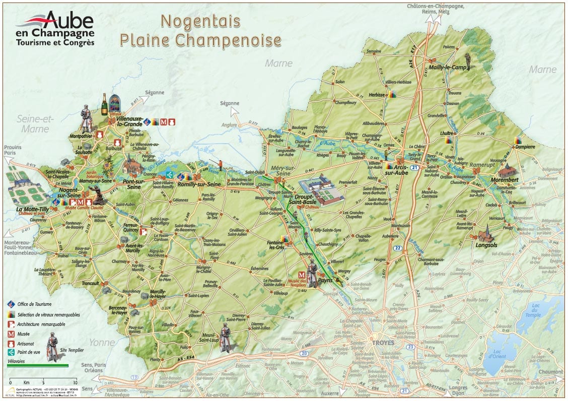 Carte touristique <br> du Nogentais - Plaine Champenoise