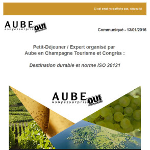 Communiqué de presse – Janvier 2016 –  Destination durable