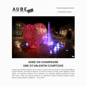 Communiqué de presse – Janvier 2016 – Une St-Valentin courtoise