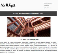 Newsletter février 2016 – L’Aube patrimoine et évènement 2016