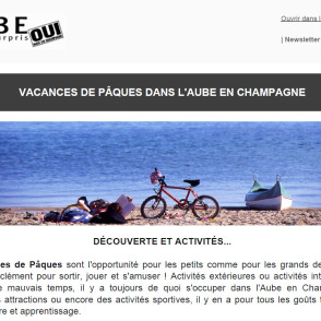 Newsletter Mars 2016 – Vacances de Pâques dans l&rsquo;Aube