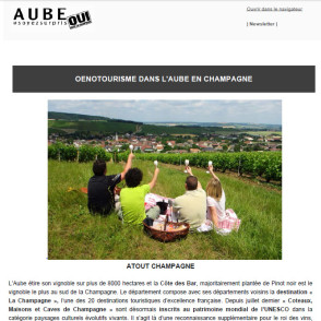 Communiqué de presse : l&rsquo;oenotourisme en Champagne