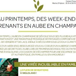Communiqué de presse – Mars 2017 – Des week-ends surprenants