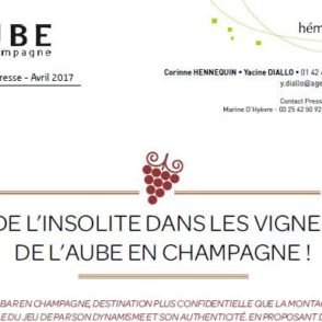 Communiqué de presse – Avril 2017 – De l’insolite dans les vignes
