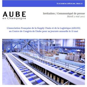 Communiqué de presse – Mai 2017 – ASLOG au Centre de congrès