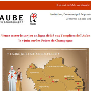 Communiqué de presse – Mai – le jeu des Templiers