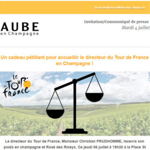 Communiqué de presse – Juillet 2017 – Cadeau Tour de France