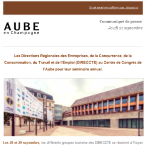 Communiqué de presse – Septembre 2017 – Séminaire DIRECCTE