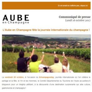 Communiqué de presse – Octobre 2017 – Champagne Day