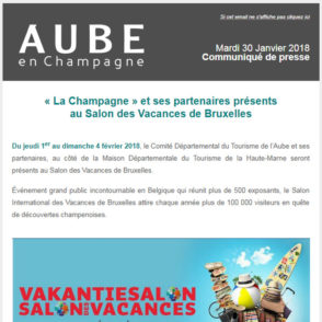 Communiqué de presse – Janvier 2018 – Salon de Bruxelles